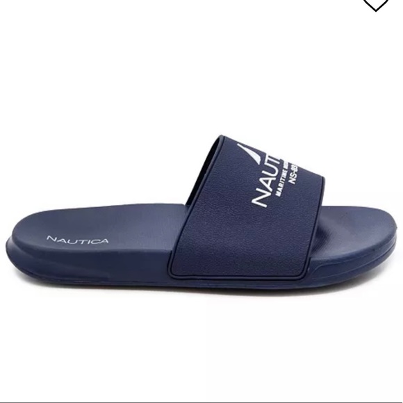 Nautica Porter Slides-Navy Size 10 - Picture 2 of 3